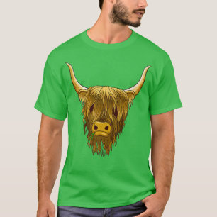 Schottischer Highland Kuh Rind Bauer T-Shirt