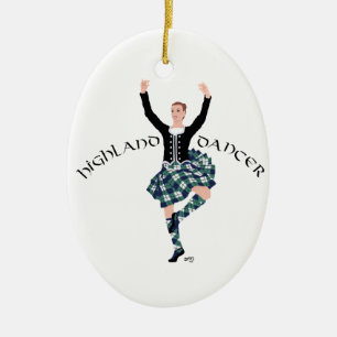 Schottischer Highland-Tänzer - Fling Keramikornament