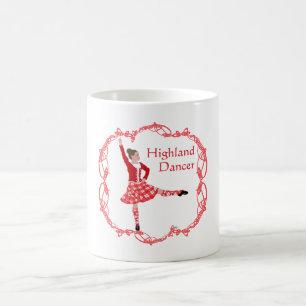 Schottischer Highland-Tänzer keltisches Knotwerk R Tasse