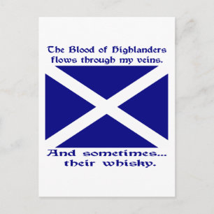 Schottischer Highlander Blut & Whisky Postkarte
