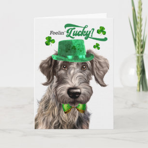 Schottischer Hirschhund Hund Glücklicher St. Patri Feiertagskarte