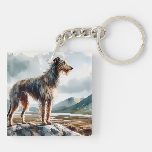 Schottischer Hirschhund Schlüsselanhänger (Rückseite)