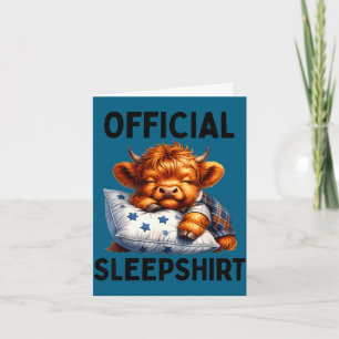 Schottischer Hochlandkuh-Schlafshirt-Pyjamas-Nacht Karte