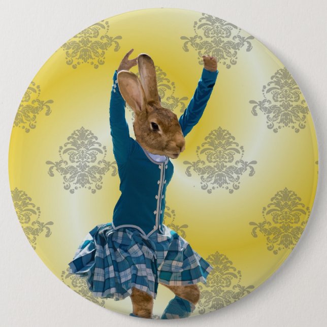 Schottischer Hochlandtänzer des niedlichen Button (Vorderseite)