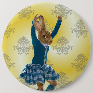 Schottischer Hochlandtänzer des niedlichen Button