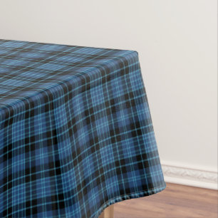 Schottischer Klerusblauer und schwarzer Tartan Tischdecke
