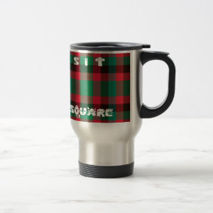 Schottischer königlicher karierter Tartan-Plid mit Reisebecher