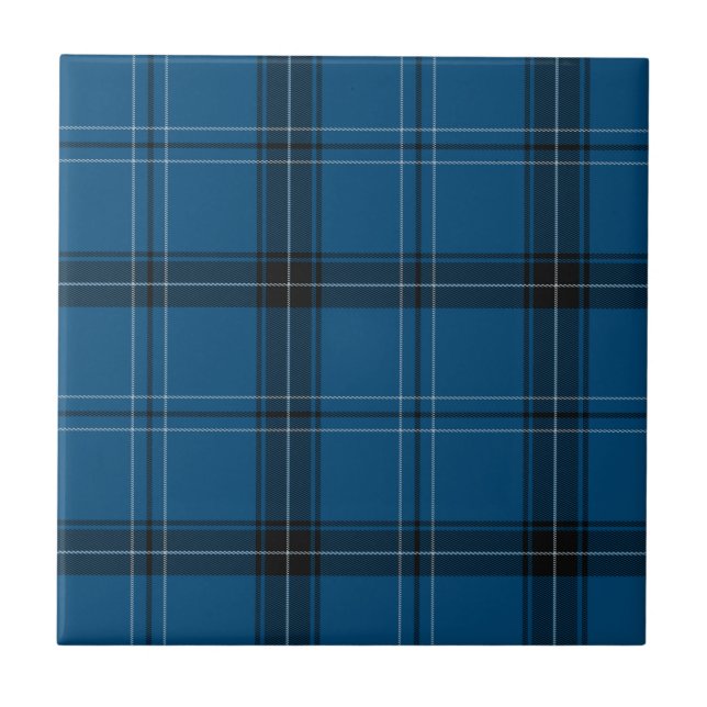 Schottischer Ramsay Blue Tartan Fliese (Vorderseite)
