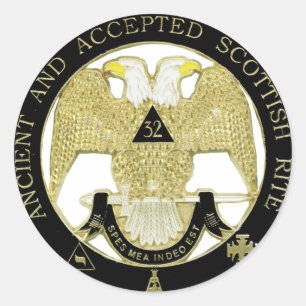 Schottischer Ritus Runder Aufkleber
