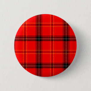 Schottischer Roter Tartan Button