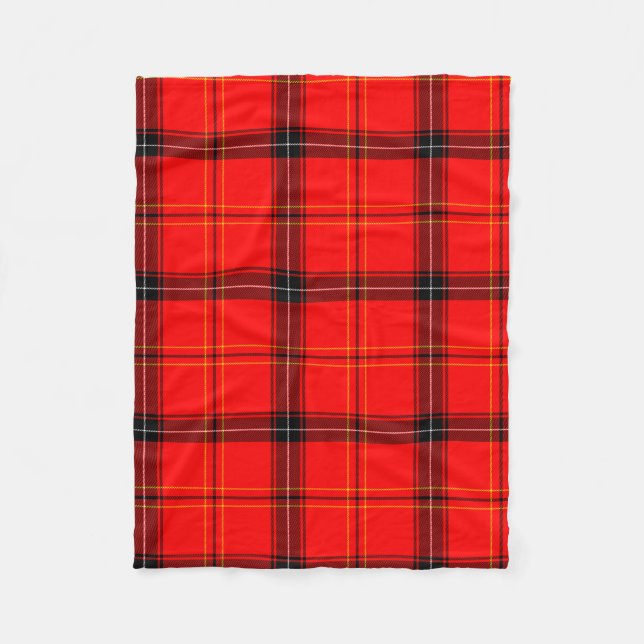 Schottischer Roter Tartan Fleecedecke (Vorderseite)