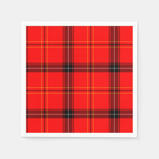 Schottischer Roter Tartan Serviette (Vorderseite)