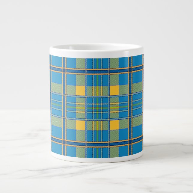 schottischer Schottenmuster-Tassenbecher Jumbo-Tasse (Vorderseite)