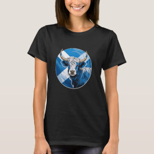Schottischer Stolz Highland Cow Schottland Flagge T-Shirt