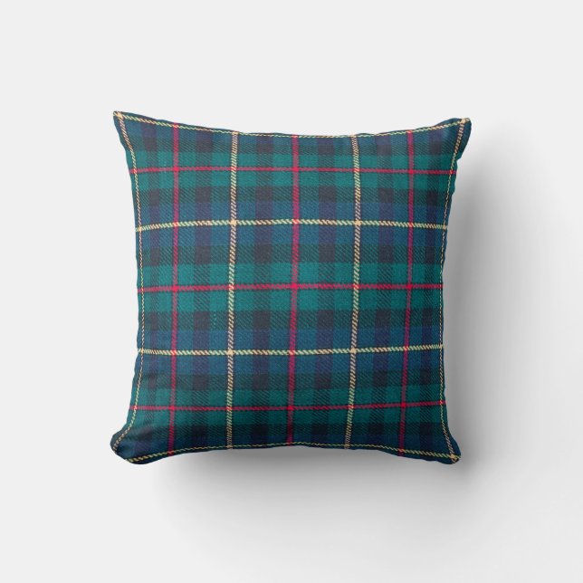 Schottischer Tartan-Hintergrund - kariertes Webdes Kissen (Vorderseite)