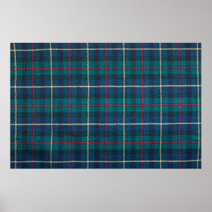 Schottischer Tartan-Hintergrund - kariertes Webdes Poster