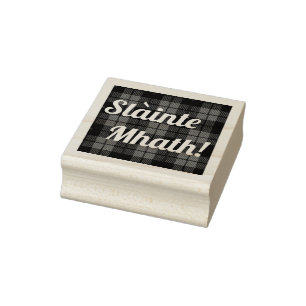 Schottischer Tartan kariert/Slainte Mhath Gummistempel