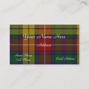 Schottischer Tartan-karierte Geschäfts-Karte Visitenkarte