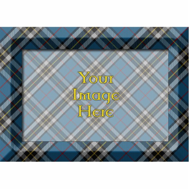 Schottischer Tartan/karierter Foto-Rahmen Fotoskulptur Magnet (Vorne)
