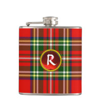 SCHOTTISCHER TARTAN UND ROTES KARMINROTES