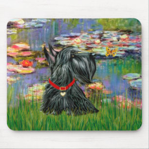 Schottischer Terrier 12 - Lilien 2 Mousepad