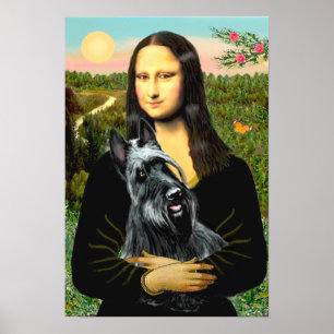 Schottischer Terrier 3 - Mona Lisa Poster
