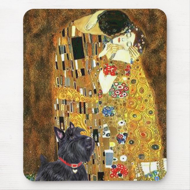 Schottischer Terrier 6 - Der Kuss Mousepad (Vorne)