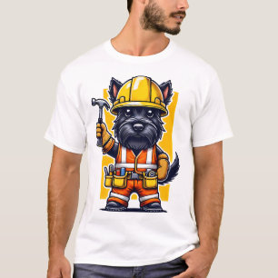 Schottischer Terrier Bauarbeiter T-Shirt