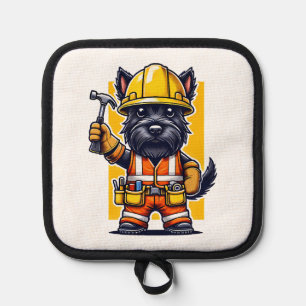 Schottischer Terrier Bauarbeiter Topflappen