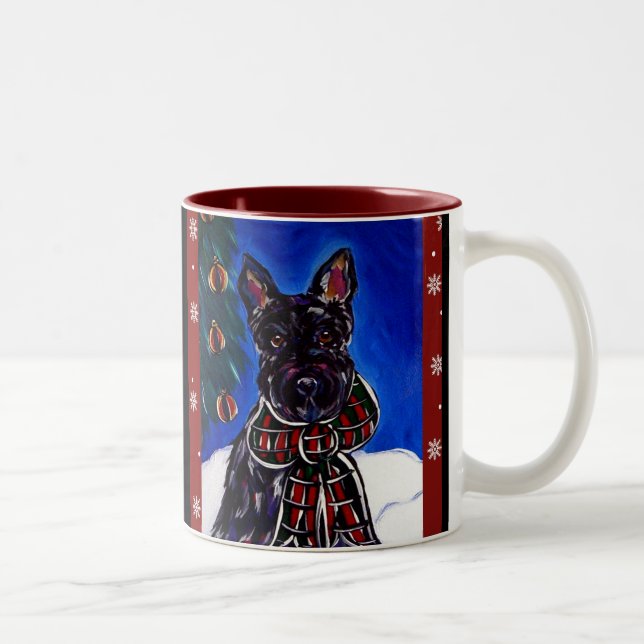 Schottischer Terrier Becher Zweifarbige Tasse (Rechts)