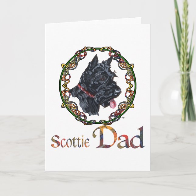Schottischer Terrier Father's Day Karte (Vorderseite)