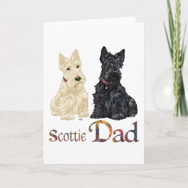 Schottischer Terrier Father's Day Karte (Vorderseite)