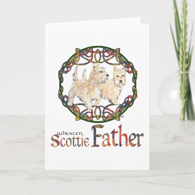 Schottischer Terrier Father's Day Karte (Vorderseite)