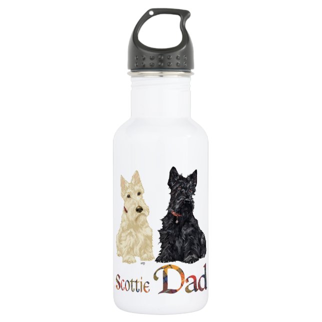 Schottischer Terrier Father's Day Trinkflasche (Vorderseite)