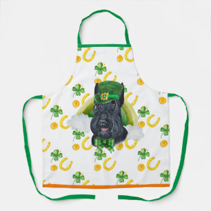 Schottischer Terrier Feiertag St. Patrick's Day Hu Schürze