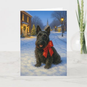 Schottischer Terrier Feiertagskarte