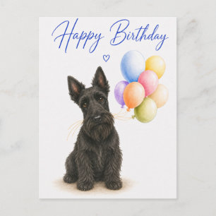 Schottischer Terrier Geburtstag Postkarte