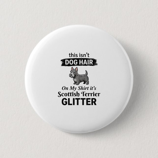 Schottischer Terrier Glitter Lustiges Hunde-Liebha Button (Vorderseite)