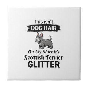 Schottischer Terrier Glitter Lustiges Hunde-Liebha Fliese