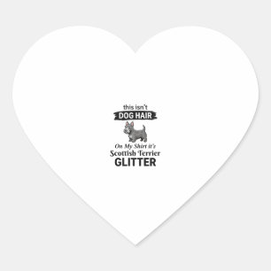Schottischer Terrier Glitter Lustiges Hunde-Liebha Herz-Aufkleber