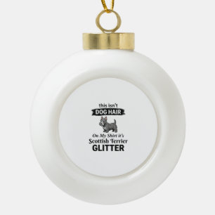 Schottischer Terrier Glitter Lustiges Hunde-Liebha Keramik Kugel-Ornament