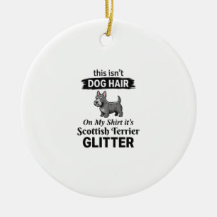 Schottischer Terrier Glitter Lustiges Hunde-Liebha Keramik Ornament