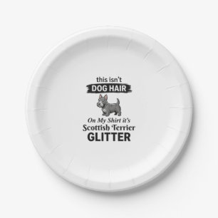 Schottischer Terrier Glitter Lustiges Hunde-Liebha Pappteller