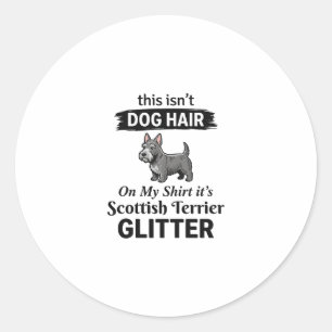 Schottischer Terrier Glitter Lustiges Hunde-Liebha Runder Aufkleber