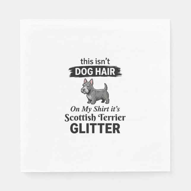 Schottischer Terrier Glitter Lustiges Hundebesitze Serviette (Vorderseite)