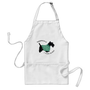 Schottischer Terrier - Grüner Herzpullover Schürze