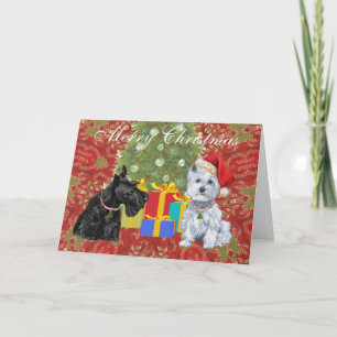 Schottischer Terrier-Grußkarte Feiertagskarte