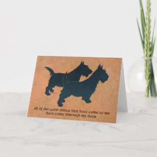 Schottischer Terrier Grußkarte Karte