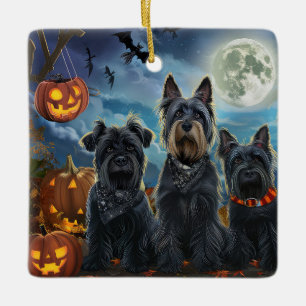 Schottischer Terrier Halloween Gruselig Keramikornament
