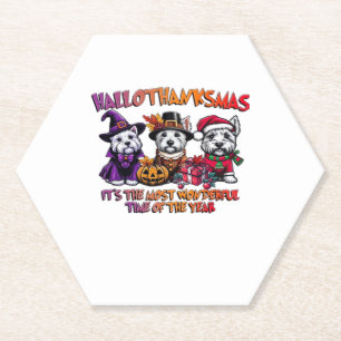 Schottischer Terrier Halloween Thanksgiving Christ Untersetzer